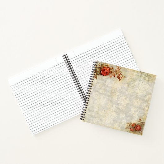 papier en Rozen Notitieboek (Binnen)