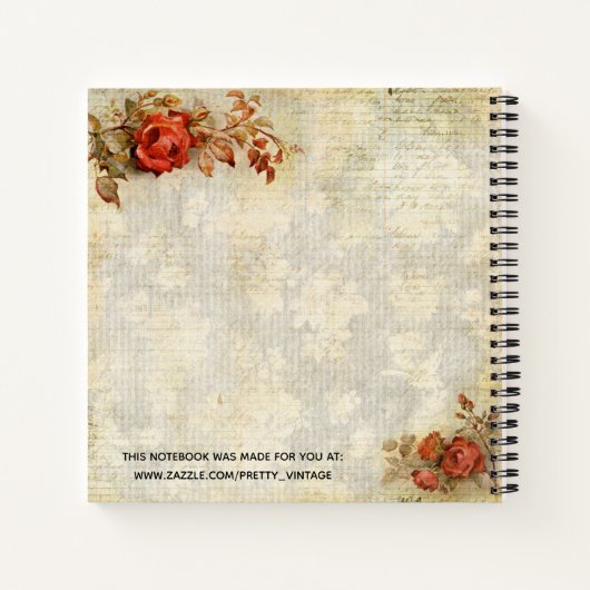  papier en Rozen Notitieboek (Achterkant)
