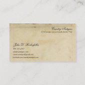  papier Ephemera-Antieke Visitekaartje (Achterkant)