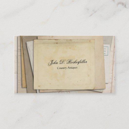  papier Ephemera-Antieke Visitekaartje (Voorkant)