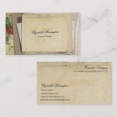 papier Ephemera Gestapelde Antiek stijl Visitekaartje (Voorkant / Achterkant)