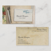  papier Ephemera Post Card Pen Visitekaartje (Voorkant / Achterkant)