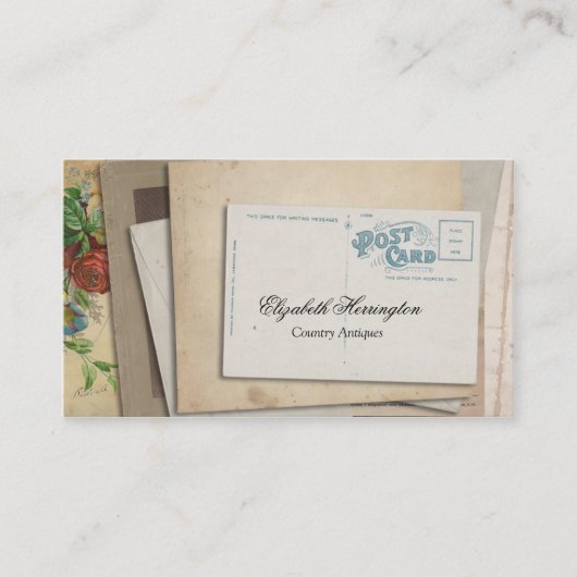  papier Ephemera-postkaart Visitekaartje (Voorkant)