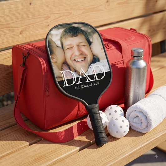 Papier Established Foto Minimaal Vaderdag Cadeau Pickleball Paddle