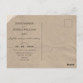 papier esthetische foto bruiloft briefkaart (Achterkant)