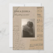  papier esthetische foto bruiloft kaart (Voorkant)