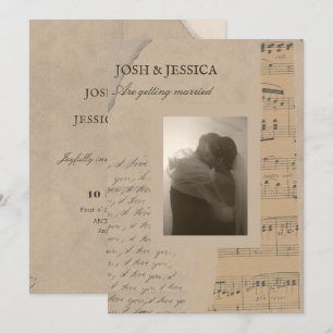  papier esthetische foto bruiloft kaart