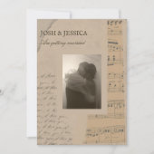  papier esthetische foto bruiloft kaart (Voorkant)