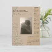  papier esthetische foto bruiloft kaart (Staand voorkant)