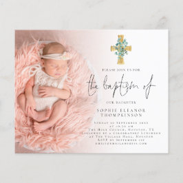 PAPIER | Eucalyptus Cross Foto Baptisme Invite Flyer
