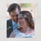 PAPIER | Eucalyptus Leaf Script Foto bedankt Flyer (Achterkant)