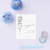 PAPIER | Eucalyptus Script Engagement Party nodigt Flyer (Enkel)