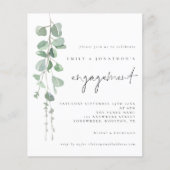 PAPIER | Eucalyptus Script Engagement Party nodigt Flyer (Voorkant)