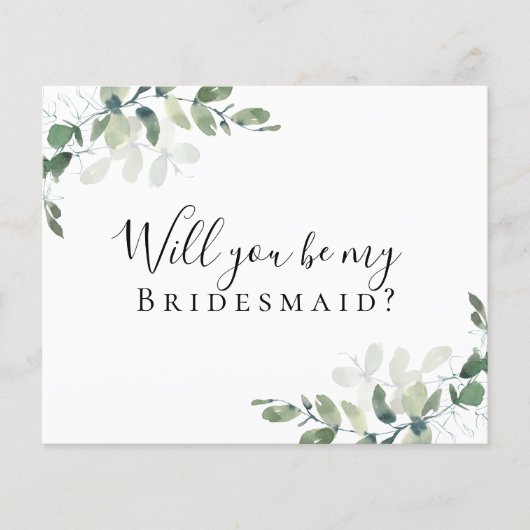 PAPIER Eucalyptus zal je mijn Bridesmaid zijn Flyer (Voorkant)