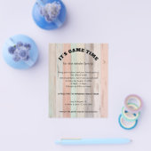 PAPIER familie games dag slogan gekleurd hout Flyer (Enkel)