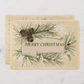  papier, feestdag, kerstmis, aangepast feestdagenkaart (Voorkant / Achterkant)