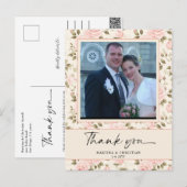 papier foto bruiloft dank u Briefkaart (Voorkant / Achterkant)
