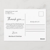 papier foto bruiloft dank u Briefkaart (Achterkant)