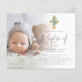 PAPIER | Foto Eucalyptus Cross Baptisme Invite Flyer (Voorkant)