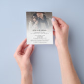 PAPIER foto overlay QR plezier informele bruiloft Flyer (Hand)