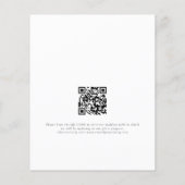 PAPIER | Foto QR-code-script bruiloft met datum op Flyer (Achterkant)