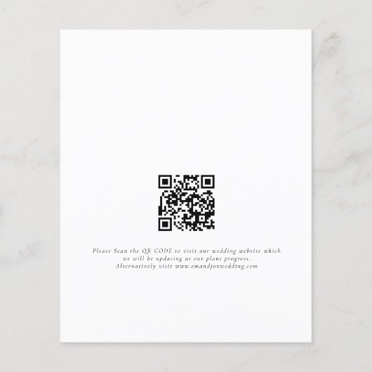 PAPIER | Foto QR-code-script bruiloft met datum op Flyer (Achterkant)