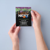 PAPIER | Fright Night Glitter Drip Halloween Party Flyer (Hand)