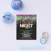 PAPIER | Fright Night Glitter Drip Halloween Party Flyer (Enkel)