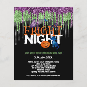 PAPIER   Fright Night Glitter Drip Halloween Party Flyer