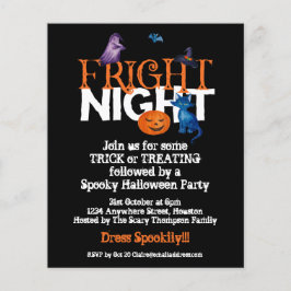 PAPIER | Fright Night Halloween Party Black Invite Flyer