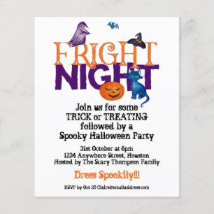 PAPIER   Fright Night Halloween Party Invitation Flyer