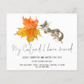 PAPIER | Funny My Cat I moved Script New Home Flyer (Voorkant)