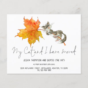 PAPIER   Funny My Cat I moved Script New Home Flyer