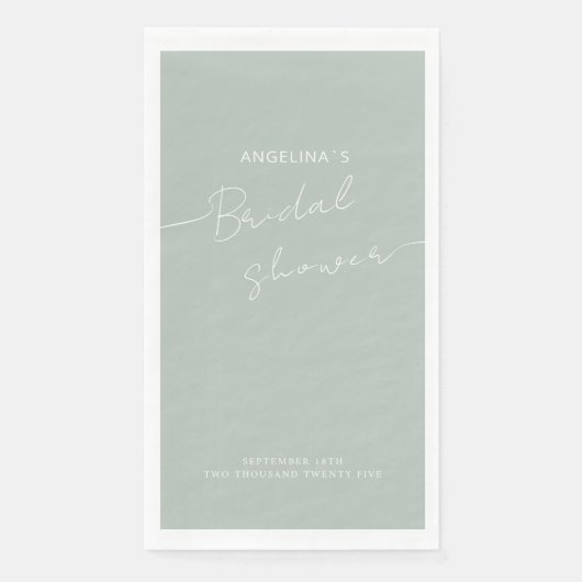 Papier Gastenhanddoeken Bruid douche. Servet (Voorkant)