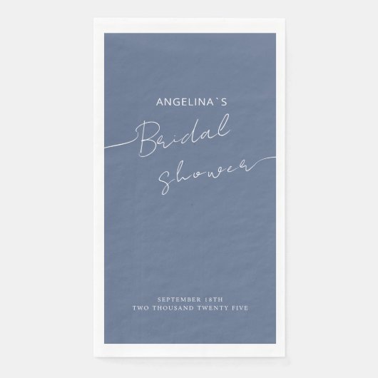 Papier Gastenhanddoeken Bruid douche. Servet (Voorkant)