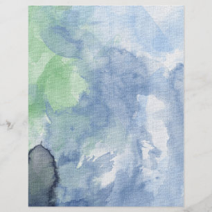 Papier, Gebloemde Pad Aquarel, Blauwe Lucht Flyer