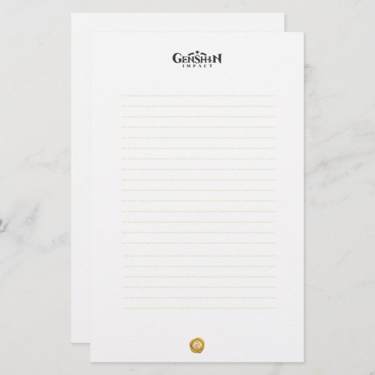 Papier Geo Genshin Impact (Voorkant / Achterkant)