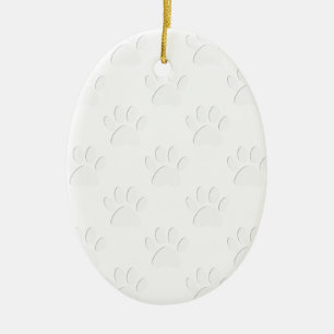 Papier Gesneden Hond Poot Patroon Keramisch Ornament