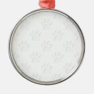 Papier Gesneden Hond Poot Patroon Metalen Ornament