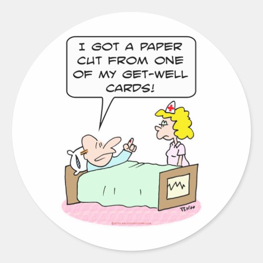 Papier gesneden krijgen goed kaarten ronde sticker (Voorkant)