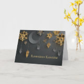 Papier gesneden Ramadan Lantaarns, Maan, Bloemen,  Kaart (Gele Bloem)