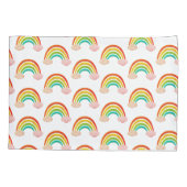 Papier gesneden regenboog en roze wolken kussensloop (Achterkant)