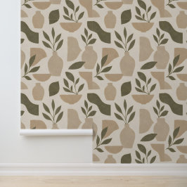 Papier Gesneden Tuin Organisch Modern Afneembare B Behang