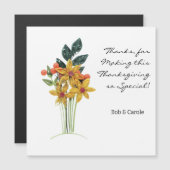 Papier Gewatteerde Bloemen Dank u Magnetische Kaar (Voorkant / Achterkant)