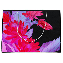 PAPIER GIFT BAGS ZWART MET JAPANSE STROMEN GROOT CADEAUZAKJE