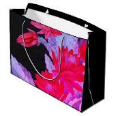 PAPIER GIFT BAGS ZWART MET JAPANSE STROMEN GROOT CADEAUZAKJE (Achterkant Gekanteld)