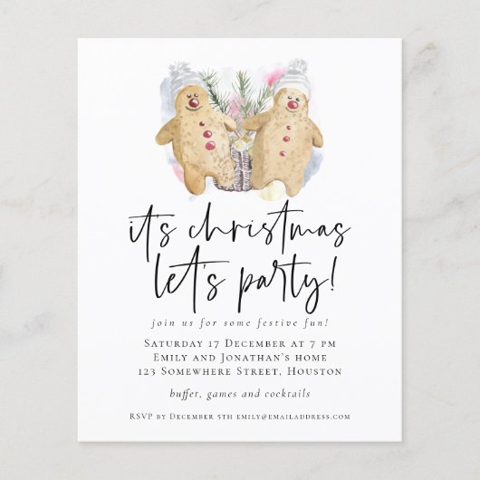 PAPIER Gingerbrood voor kerstfeest Flyer (Voorkant)