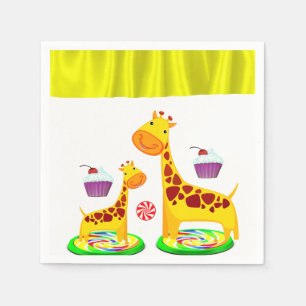 Papier-Giraffe Napkins Servet