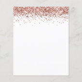 PAPIER | Girly Roos Gold Glitter Quinceañera Invit Flyer (Achterkant)