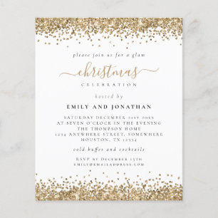 PAPIER   Glam Gold Glitter-kerstfeest Flyer